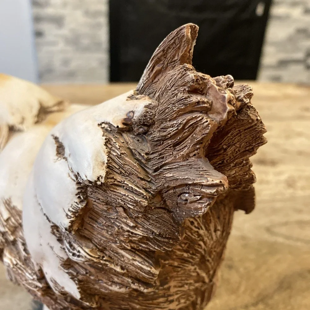 HEAVY RESIN LARGE  WHITE HEN CHICKEN 9